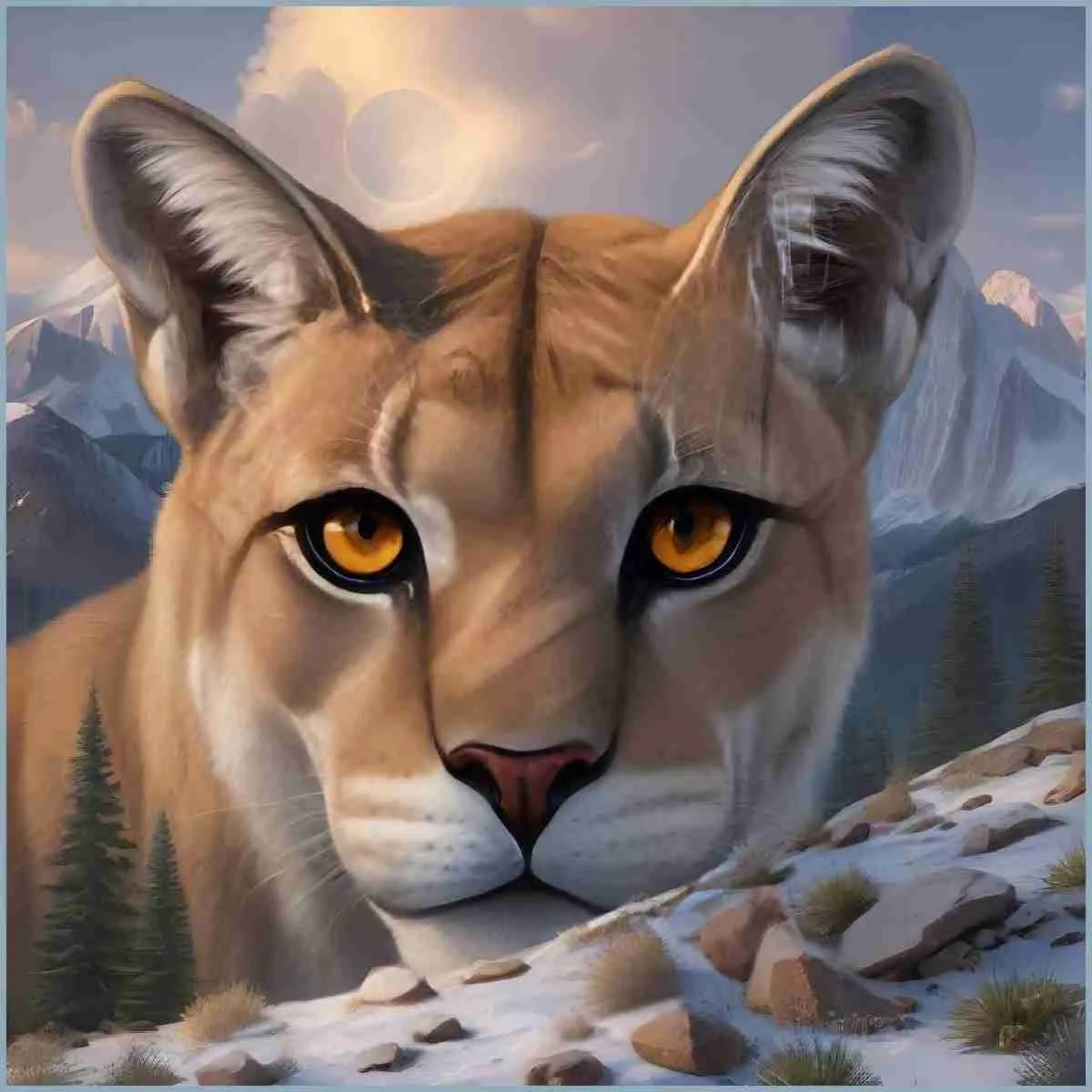 Mountain lion in the Rockies.
