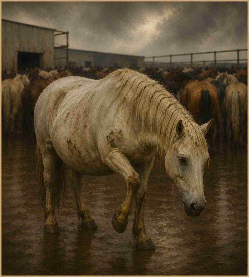 Slaughter horse.