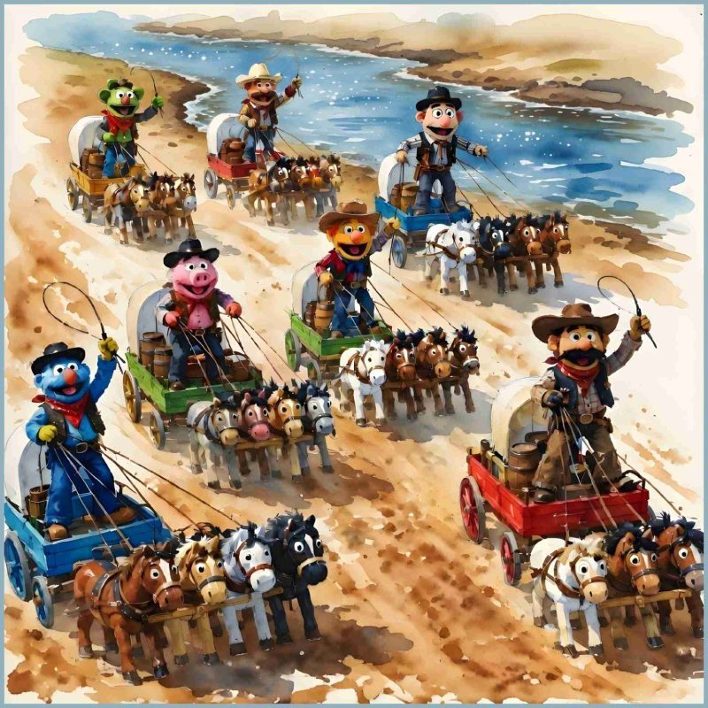 Calgary Muppet chuck wagon race.