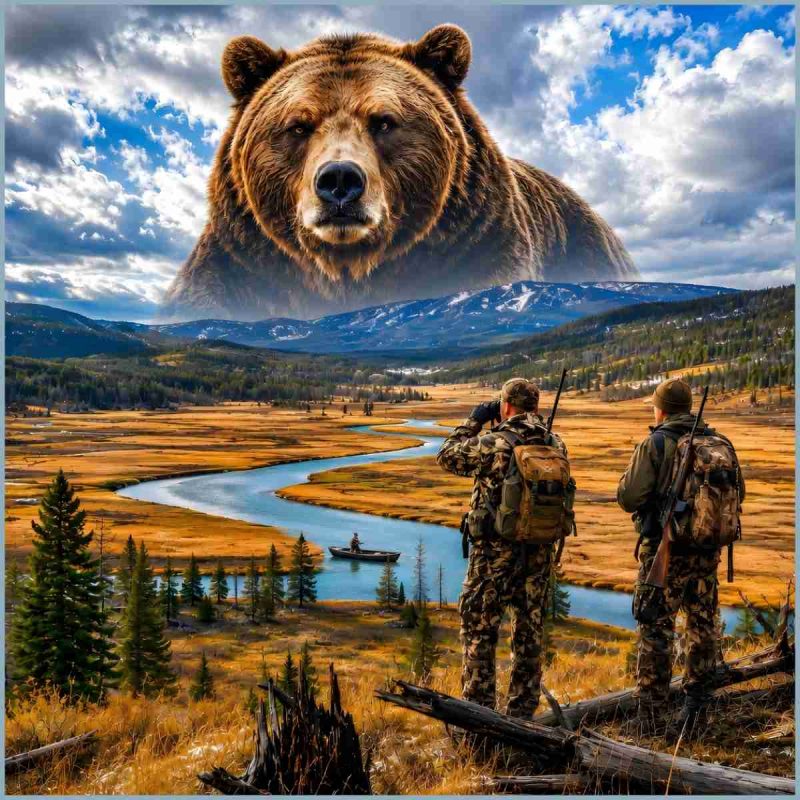 Federal wildlife refuge hunting and fishing. Bear.